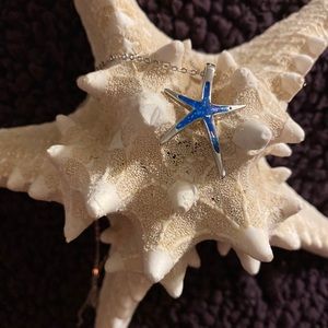 silver  starfish necklace